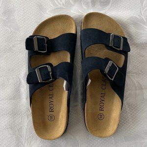 Royal Class | Men's Footbed Sandals Double Strap Size 10